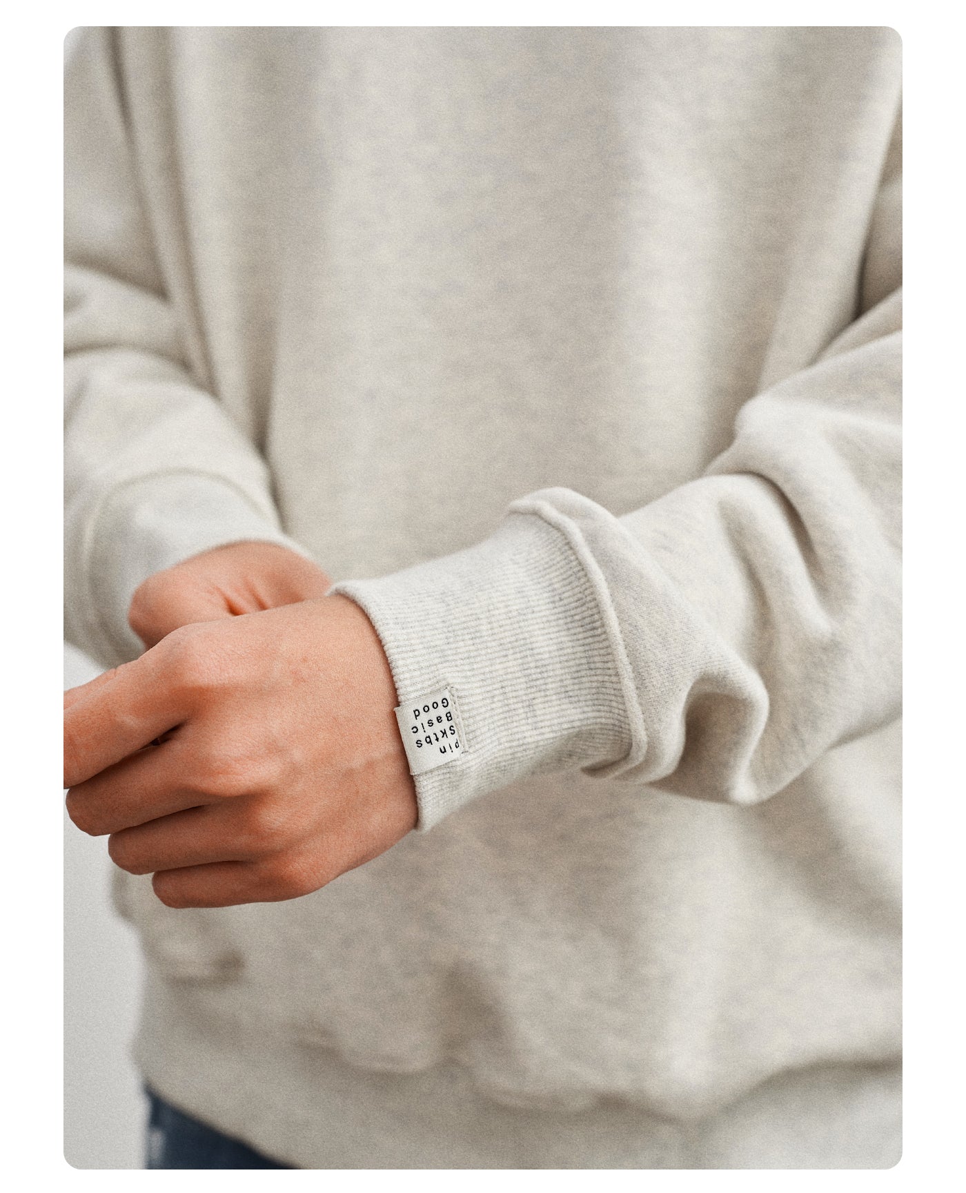 Padded Crew Neck Sweatshirt