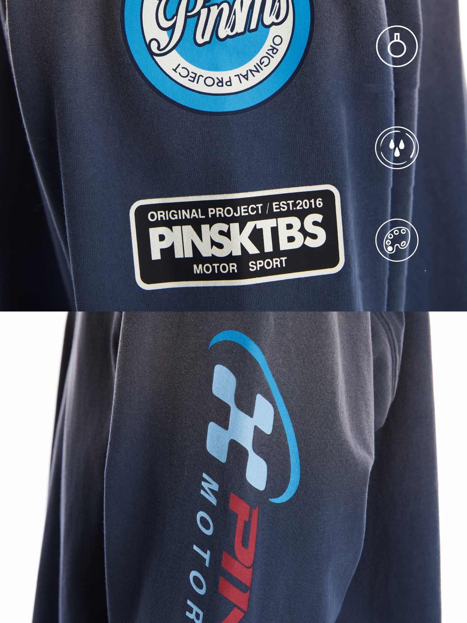 Washed Racing Print Long Sleeves