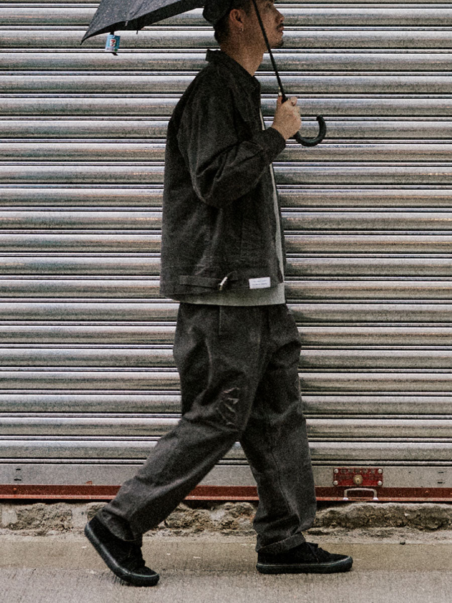 Flowered Washed Distressed Pants