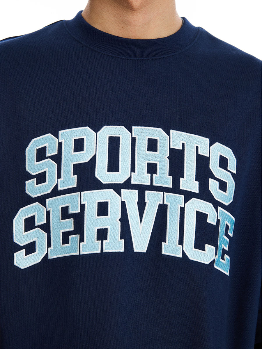 Sports Embroidered Crew Neck Sweatshirt