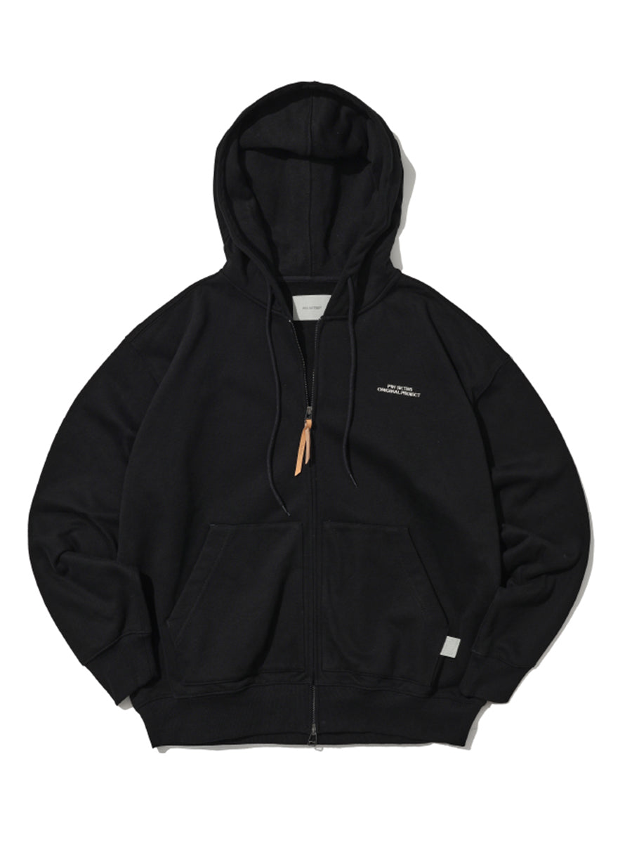 Washed Zipper Hoodie