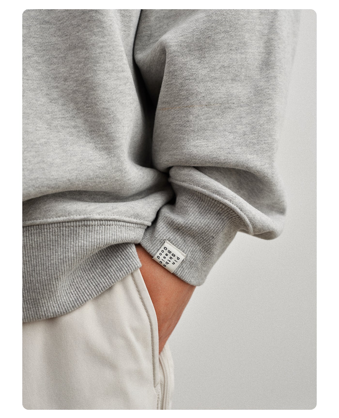 Padded Crew Neck Sweatshirt